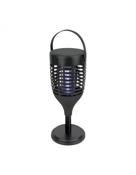 23459-Zanzariera Elettrica Ricaricabile con Pannello Solare e USB C UV  Installazione in-1