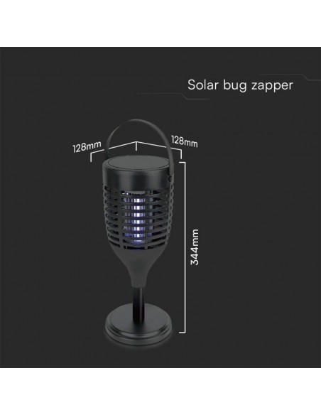 23459-Zanzariera Elettrica Ricaricabile con Pannello Solare e USB C UV  Installazione in-3