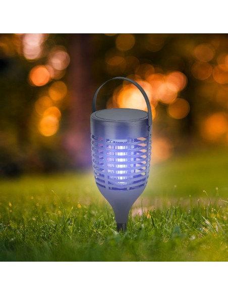 23459-Zanzariera Elettrica Ricaricabile con Pannello Solare e USB C UV  Installazione in-5