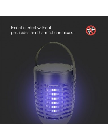 23459-Zanzariera Elettrica Ricaricabile con Pannello Solare e USB C UV  Installazione in-6