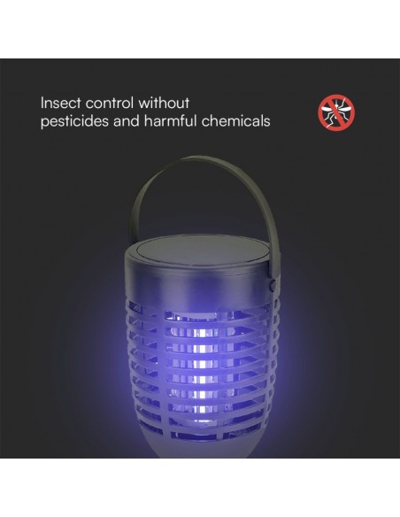 23459-Zanzariera Elettrica Ricaricabile con Pannello Solare e USB C UV  Installazione in-6