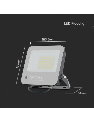 23463-Faro LED  con Telecomando e Driver IC Integrato Colore Nero e Grigio Satinato RGB -3