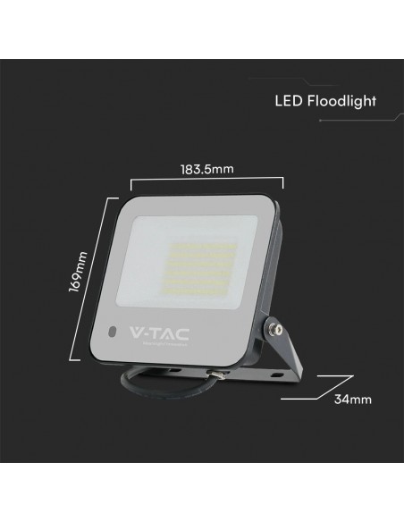 23463-Faro LED  con Telecomando e Driver IC Integrato Colore Nero e Grigio Satinato RGB -3