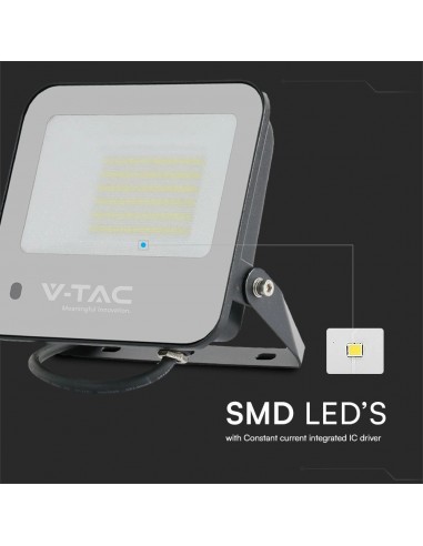 23463-Faro LED  con Telecomando e Driver IC Integrato Colore Nero e Grigio Satinato RGB -5