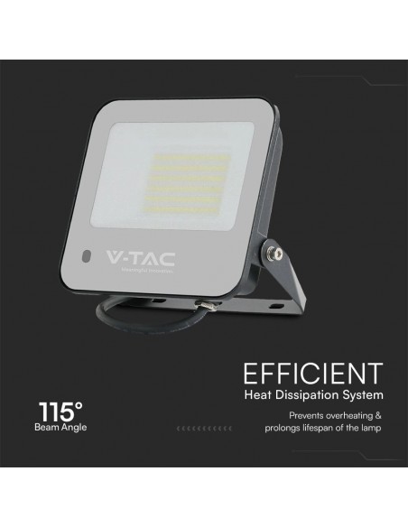 23463-Faro LED  con Telecomando e Driver IC Integrato Colore Nero e Grigio Satinato RGB -6