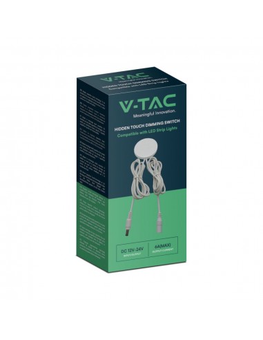 23465-Interruttore Touch Dimmer a Sfioramento per Strip LED Monocolore  Canale -V A Installazione Nascosta Colore Bianco-2