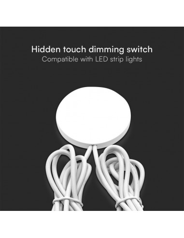 23465-Interruttore Touch Dimmer a Sfioramento per Strip LED Monocolore  Canale -V A Installazione Nascosta Colore Bianco-5