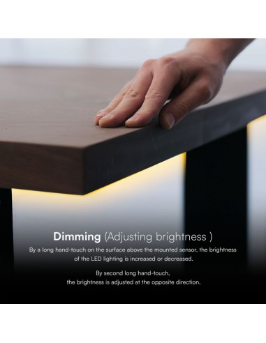 23466-Interruttore Touch Dimmerabile a Sfioramento per Strip LED -V - A Jack  Installazione Nscosta Colore Nero-6