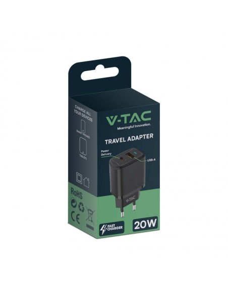 23581-Adattatore di Ricarica Rapida  USB-A USB-C Output V A-2