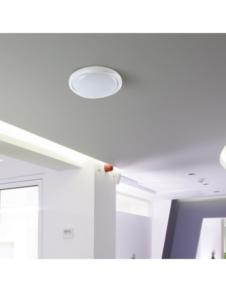 23585-Plafoniera LED  Rotonda con Telecomando controllo Remoto CCT in Colore Bianco Dmm Dimmerabile - Cover Circolare-4