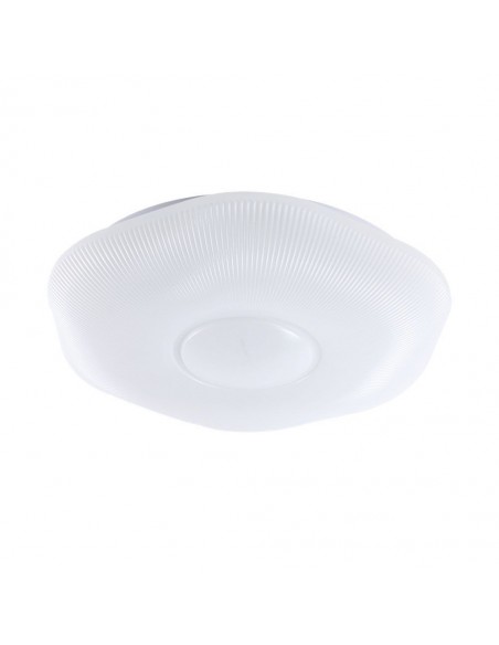 23588-Plafoniera LED  Rotonda con Telecomando controllo Remoto CCT in Colore Bianco Dmm Dimmerabile - Cover Zigrinata-1