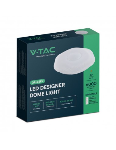 23588-Plafoniera LED  Rotonda con Telecomando controllo Remoto CCT in Colore Bianco Dmm Dimmerabile - Cover Zigrinata-2