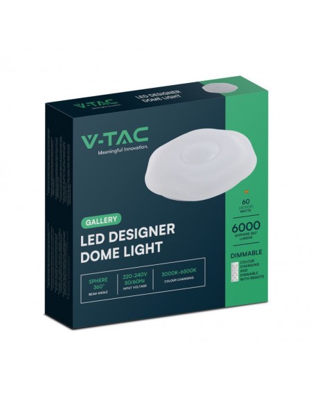 23588-Plafoniera LED  Rotonda con Telecomando controllo Remoto CCT in Colore Bianco Dmm Dimmerabile - Cover Zigrinata-2