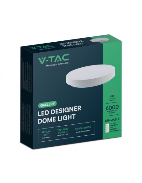 23590-Plafoniera LED  Rotonda con Telecomando controllo Remoto CCT in Colore Bianco Dmm Dimmerabile - Cover Elegante-2