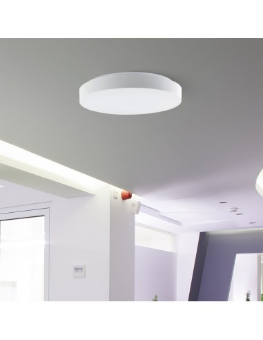23590-Plafoniera LED  Rotonda con Telecomando controllo Remoto CCT in Colore Bianco Dmm Dimmerabile - Cover Elegante-4