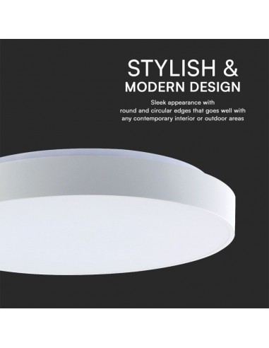 23590-Plafoniera LED  Rotonda con Telecomando controllo Remoto CCT in Colore Bianco Dmm Dimmerabile - Cover Elegante-7