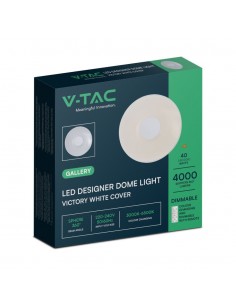 23591-Plafoniera LED  Rotonda con Telecomando CCT in Colore Bianco Dmm Dimmerabile - Cover a Disco-1 2