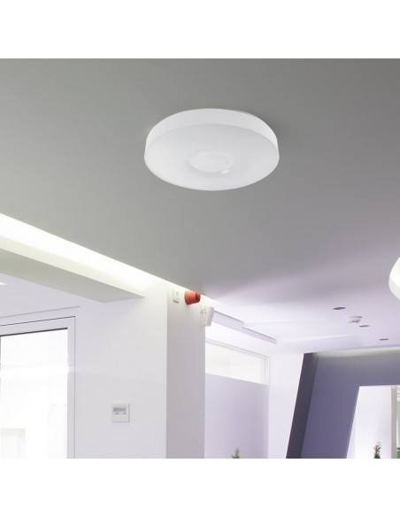 23591-Plafoniera LED  Rotonda con Telecomando CCT in Colore Bianco Dmm Dimmerabile - Cover a Disco-4