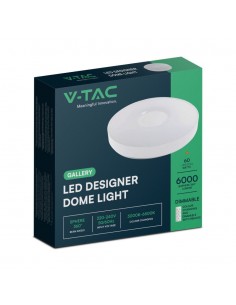 23592-Plafoniera LED  Rotonda con Telecomando controllo Remoto CCT in Colore Bianco Dmm Dimmerabile - Cover a Disco-1 2
