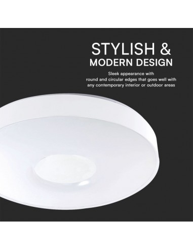 23592-Plafoniera LED  Rotonda con Telecomando controllo Remoto CCT in Colore Bianco Dmm Dimmerabile - Cover a Disco-7