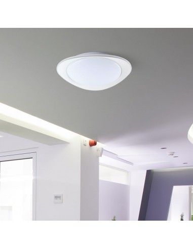 23593-Plafoniera LED  Rotonda con Telecomando controllo Remoto CCT in Colore Bianco Dmm Dimmerabile - Cover Ellittica-4