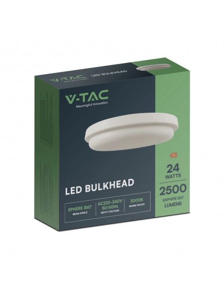 23598-Plafoniera LED da Soffitto Rotonda  Colore Bianco mm  IP-2