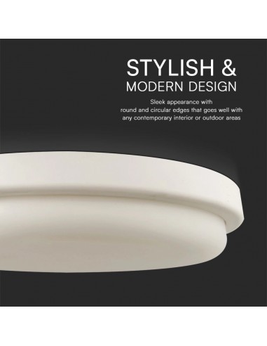 23598-Plafoniera LED da Soffitto Rotonda  Colore Bianco mm  IP-6