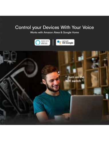 23604-Interruttore Smart Wi-Fi Mini con  Canale per Controllo Luci LED fino a -6