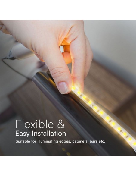 Strip LED Running SMD2835 10W/m 10m 120 LED/m 24V 6500K IP20 8mm