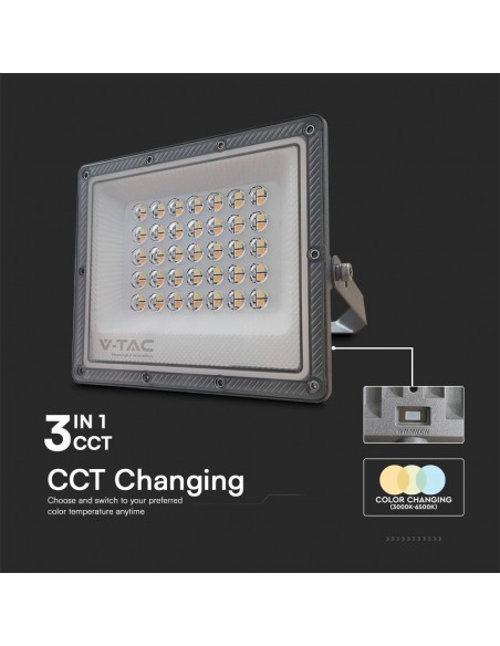 23613-Faro LED SMD  con Driver IC Integrato e LED Sostituibili Colore Grigio Scuro CCT in -7