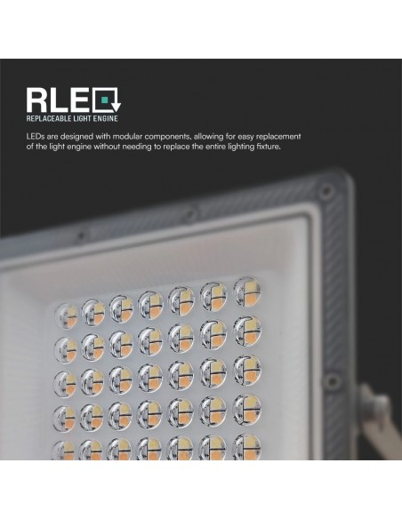 Faro LED SMD 30W con Driver IC Integrato e LED Sostituibili Grigio Scuro CCT 3in1 IP65