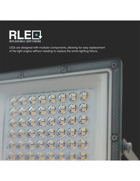 Faro LED SMD 50W con LED Sostituibili Grigio Scuro CCT 3in1 3000K-6500K IP65