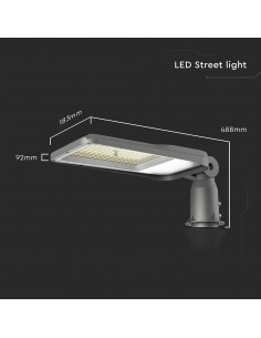 23620-Armatura Stradale LED Chip Samsung  LM/W con Angolo di Inclinazione  Regolabile Colore Grigio  -1 2