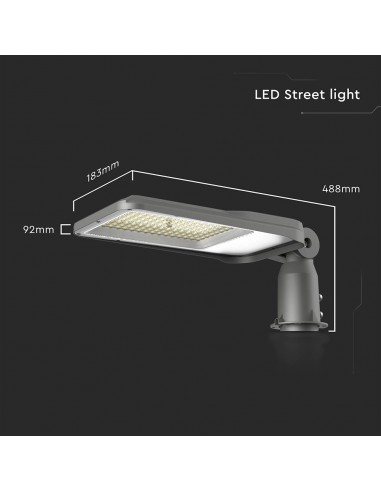 23620-Armatura Stradale LED Chip Samsung  LM/W con Angolo di Inclinazione  Regolabile Colore Grigio  -2