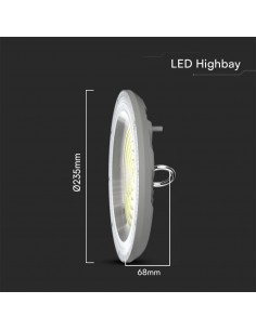 23622-Campana Industriale LED SMD  UFO Colore Grigio  con Interruttore Levetta CCT in - -1 2