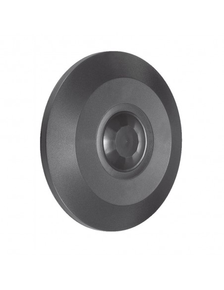 23677-Sensore PIR Piatto a Infrarossi Rilevamento a  Montaggio a Plafone Max  Colore Nero-1