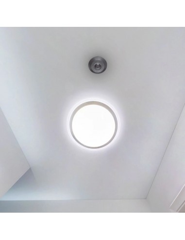 23677-Sensore PIR Piatto a Infrarossi Rilevamento a  Montaggio a Plafone Max  Colore Nero-4