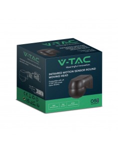 23678-Sensore di Movimento a Infrarossi  Montaggio a Plafone Colore Nero Max  IP-1 2