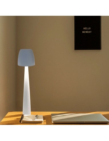 23684-Lampada LED da Tavolo  dal Design Elegante Ricaricabile con USB C Colore Bianco e Touch Dimmer CCT in-5