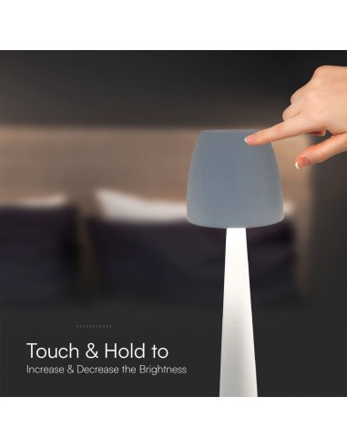 23684-Lampada LED da Tavolo  dal Design Elegante Ricaricabile con USB C Colore Bianco e Touch Dimmer CCT in-7