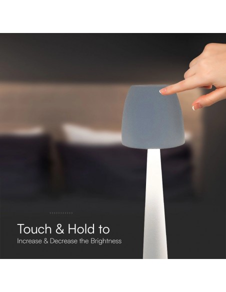 23684-Lampada LED da Tavolo  dal Design Elegante Ricaricabile con USB C Colore Bianco e Touch Dimmer CCT in-7