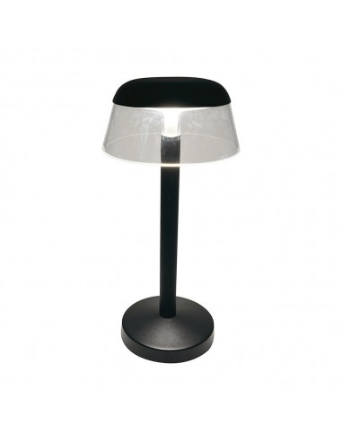 23685-Lampada LED da Tavolo  Colore Nero in Alluminio Ricaricabile con USB C Touch Dimmerabile CCT in-1