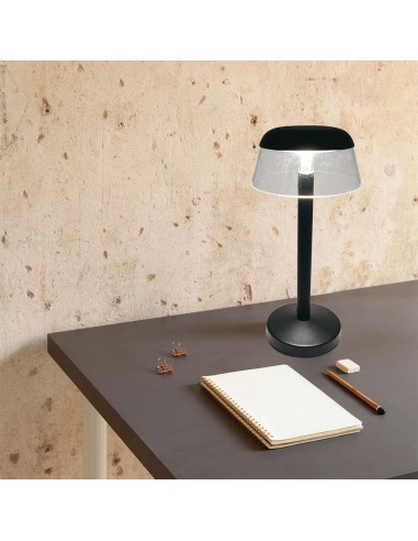23685-Lampada LED da Tavolo  Colore Nero in Alluminio Ricaricabile con USB C Touch Dimmerabile CCT in-4