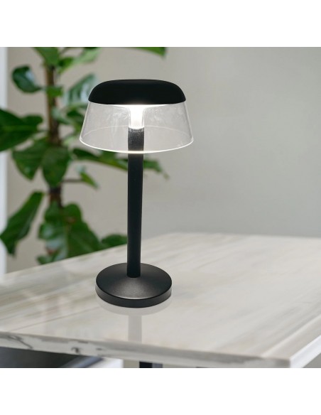 23685-Lampada LED da Tavolo  Colore Nero in Alluminio Ricaricabile con USB C Touch Dimmerabile CCT in-5