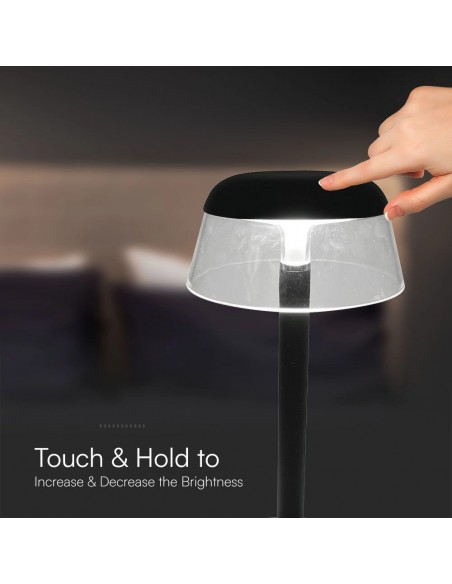 23685-Lampada LED da Tavolo  Colore Nero in Alluminio Ricaricabile con USB C Touch Dimmerabile CCT in-7