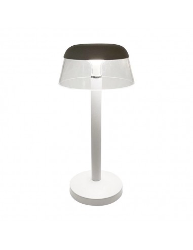 23686-Lampada LED da Tavolo  Colore Bianco in Alluminio Ricaricabile con USB C Touch Dimmerabile CCT in-1