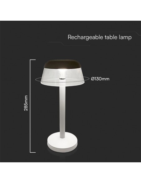 23686-Lampada LED da Tavolo  Colore Bianco in Alluminio Ricaricabile con USB C Touch Dimmerabile CCT in-3