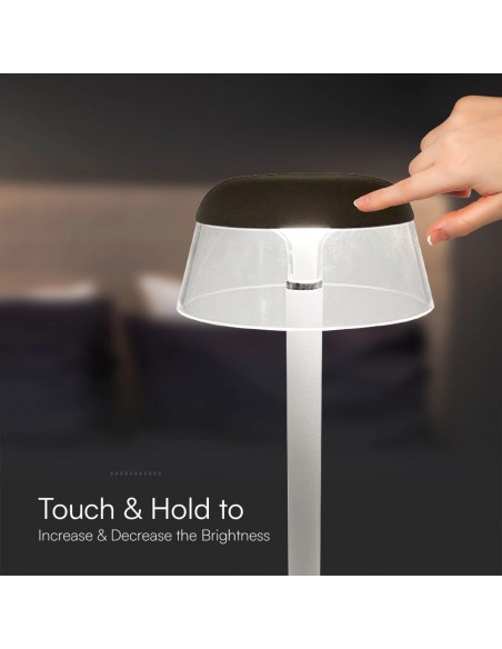 23686-Lampada LED da Tavolo  Colore Bianco in Alluminio Ricaricabile con USB C Touch Dimmerabile CCT in-7
