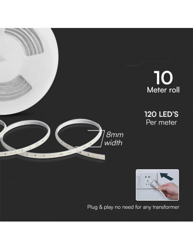 23727-Strip LED V SMD /m m  LED/m con Spina   mm-6