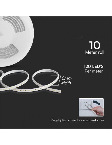 23727-Strip LED V SMD /m m  LED/m con Spina   mm-6
